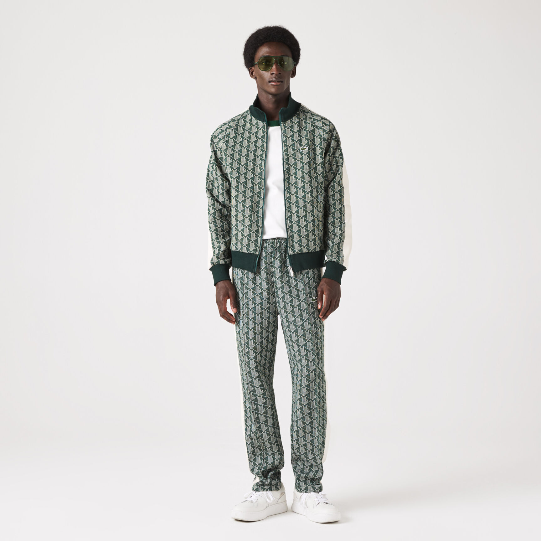 سويت شيرت بقصة عادية وسحّاب ونقشة شعار الماركة للرجال سويت شيرت بقصة عادية وسحّاب ونقشة شعار الماركة للرجال