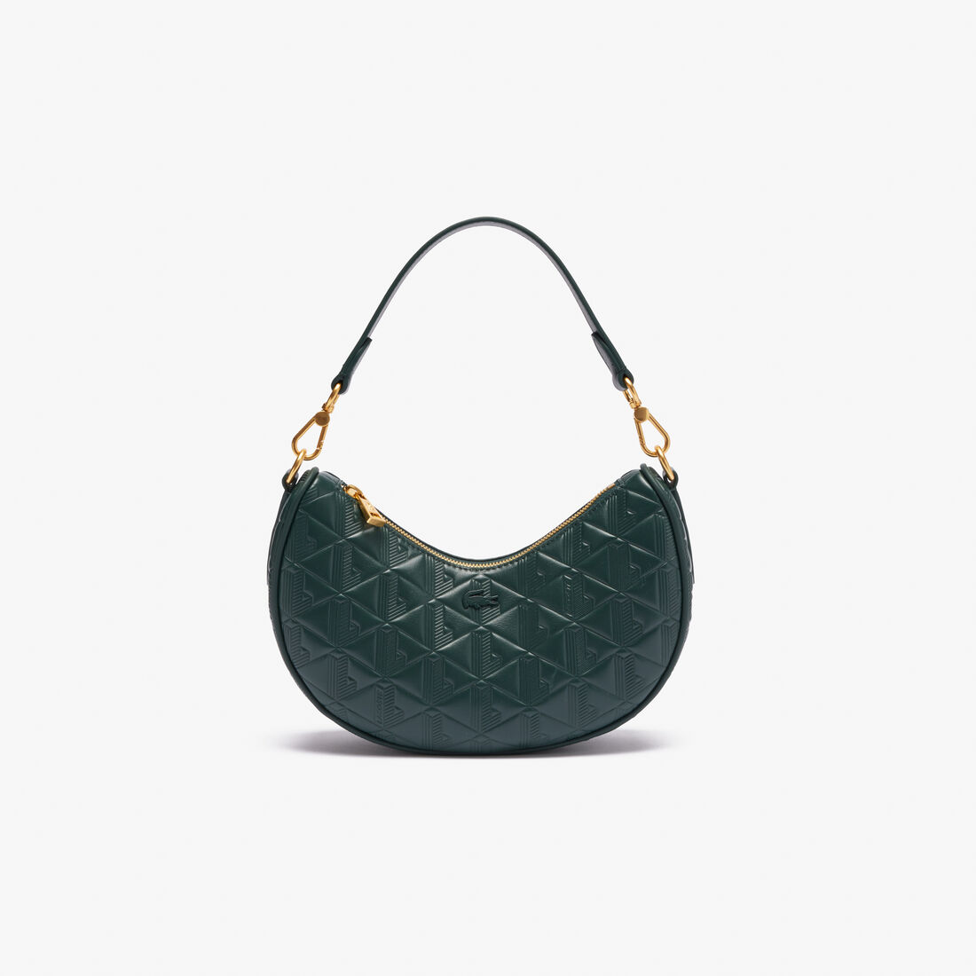 Maheki Embossed Leather Half Moon Purse