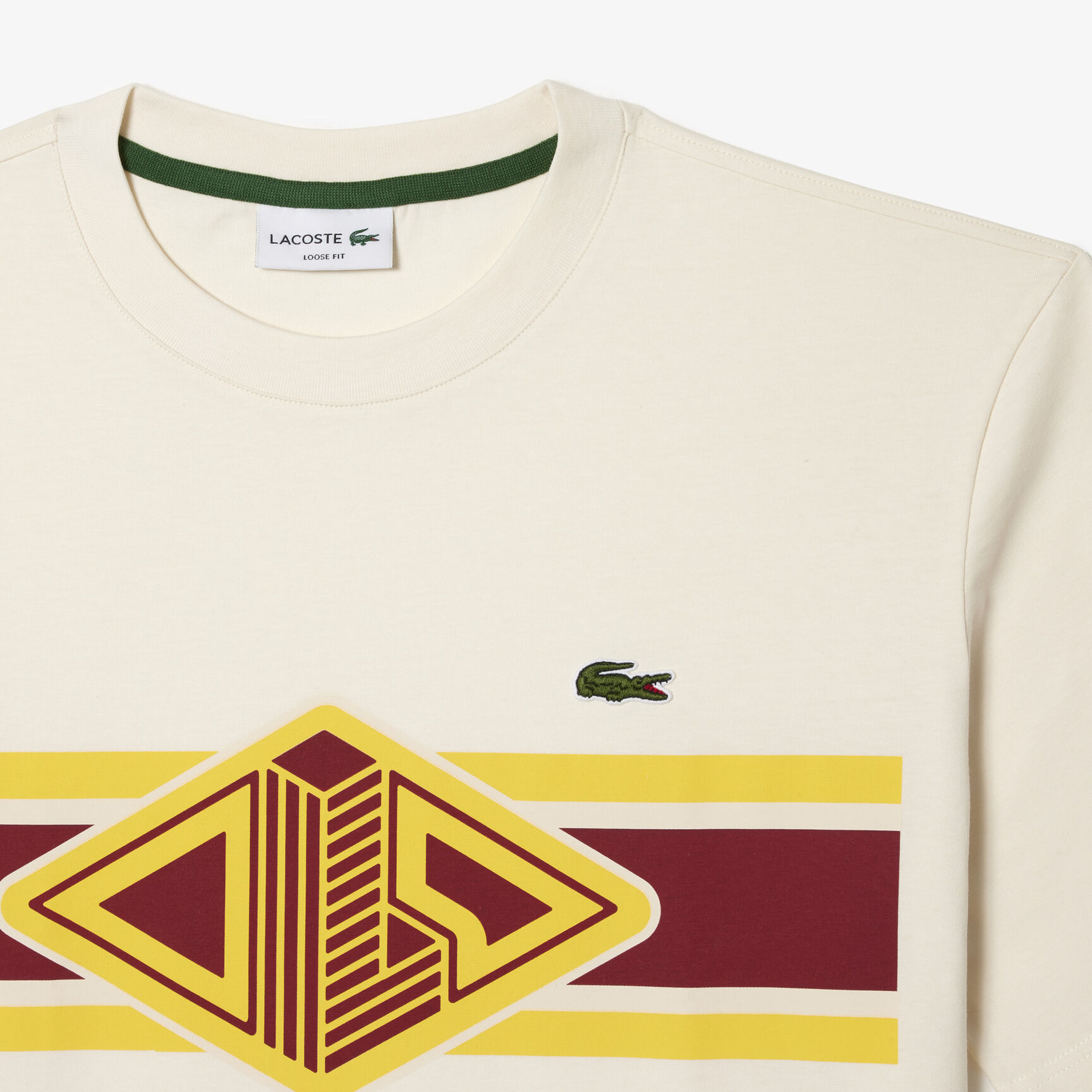 Men's Lacoste Round Neck Loose Fit Printed T-shirt
