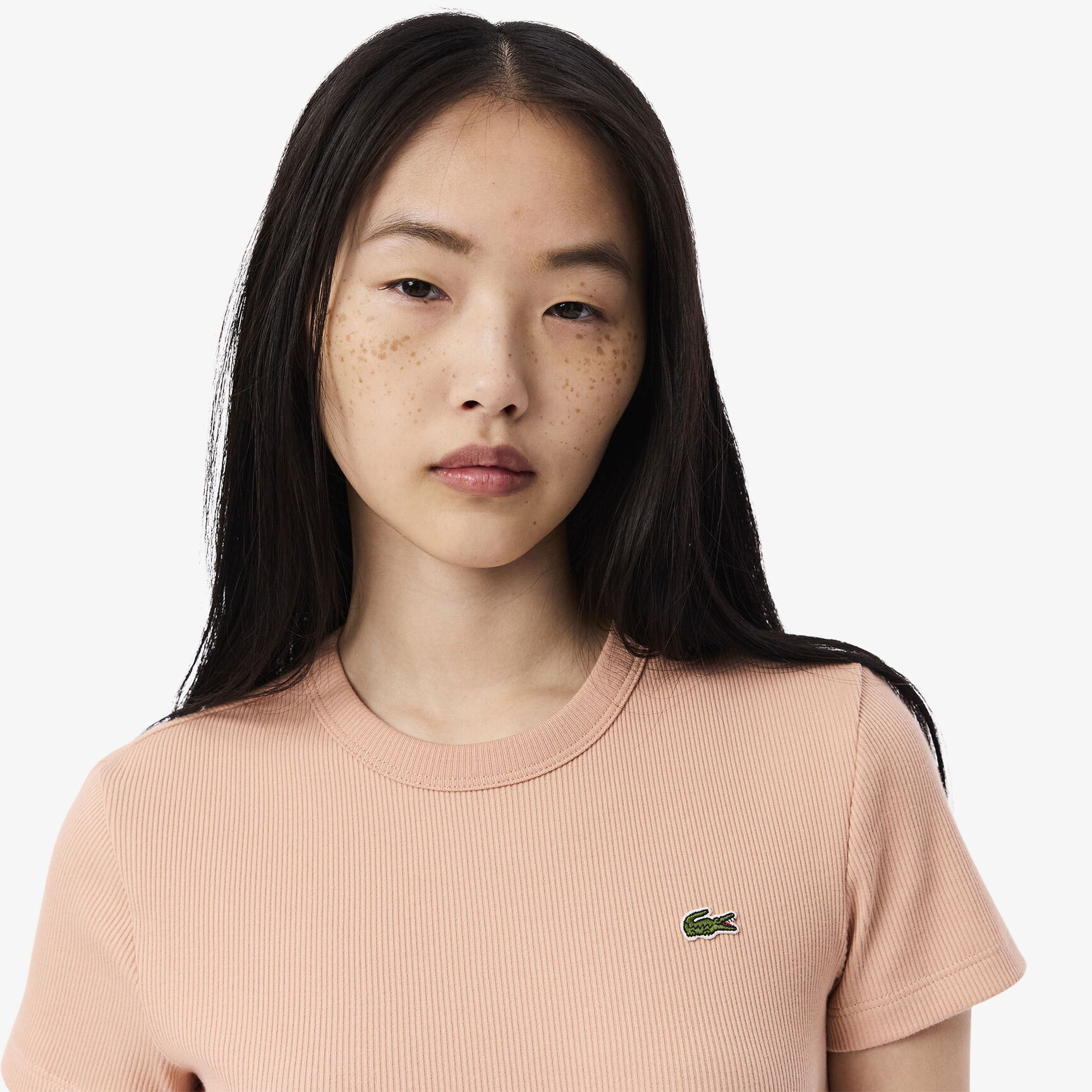 Slim Fit Ribbed Cotton T-shirt