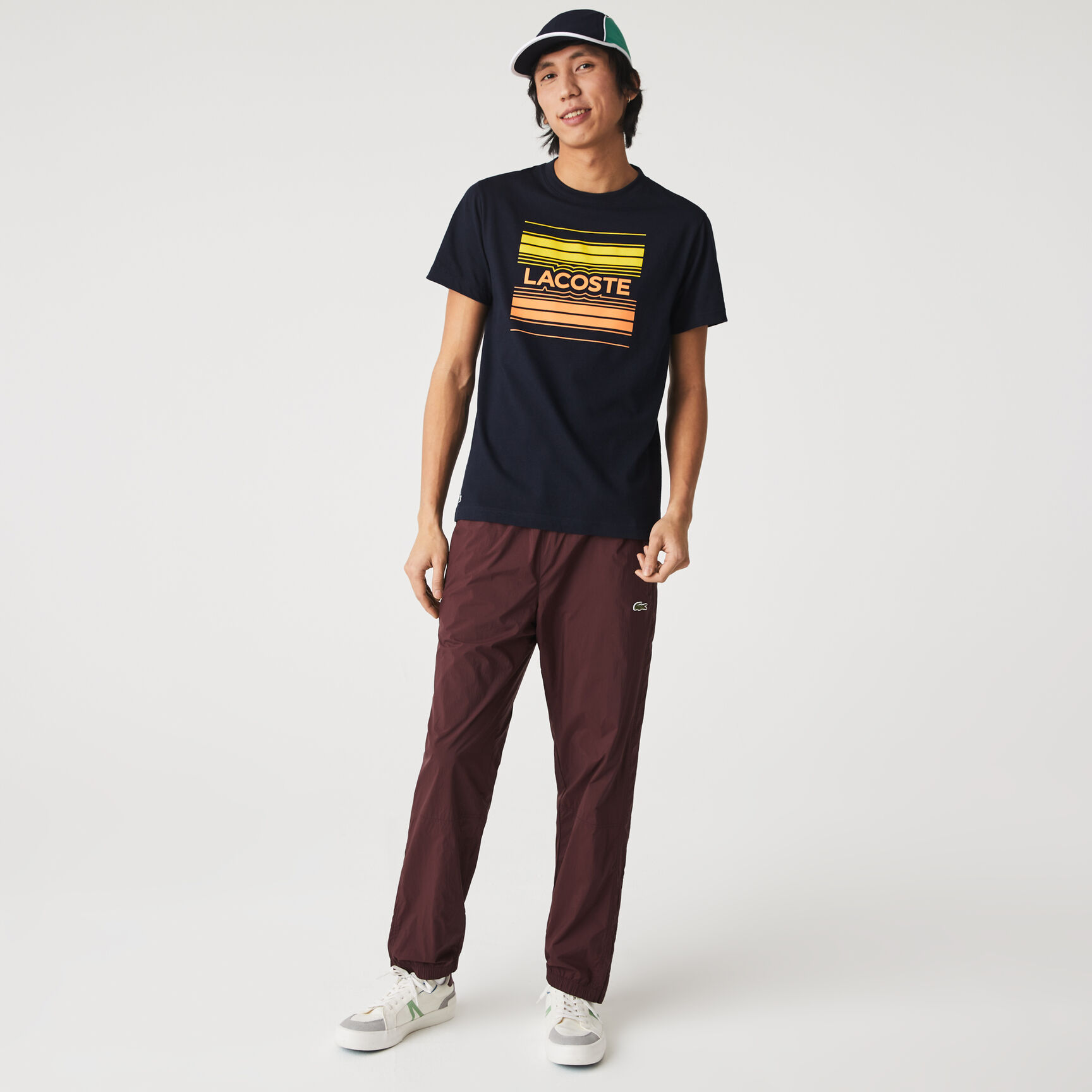 تيشيرت قطن عضوي بطبعة شعار الماركة للرجال مجموعة Lacoste SPORT تيشيرت قطن عضوي بطبعة شعار الماركة للرجال مجموعة Lacoste SPORT