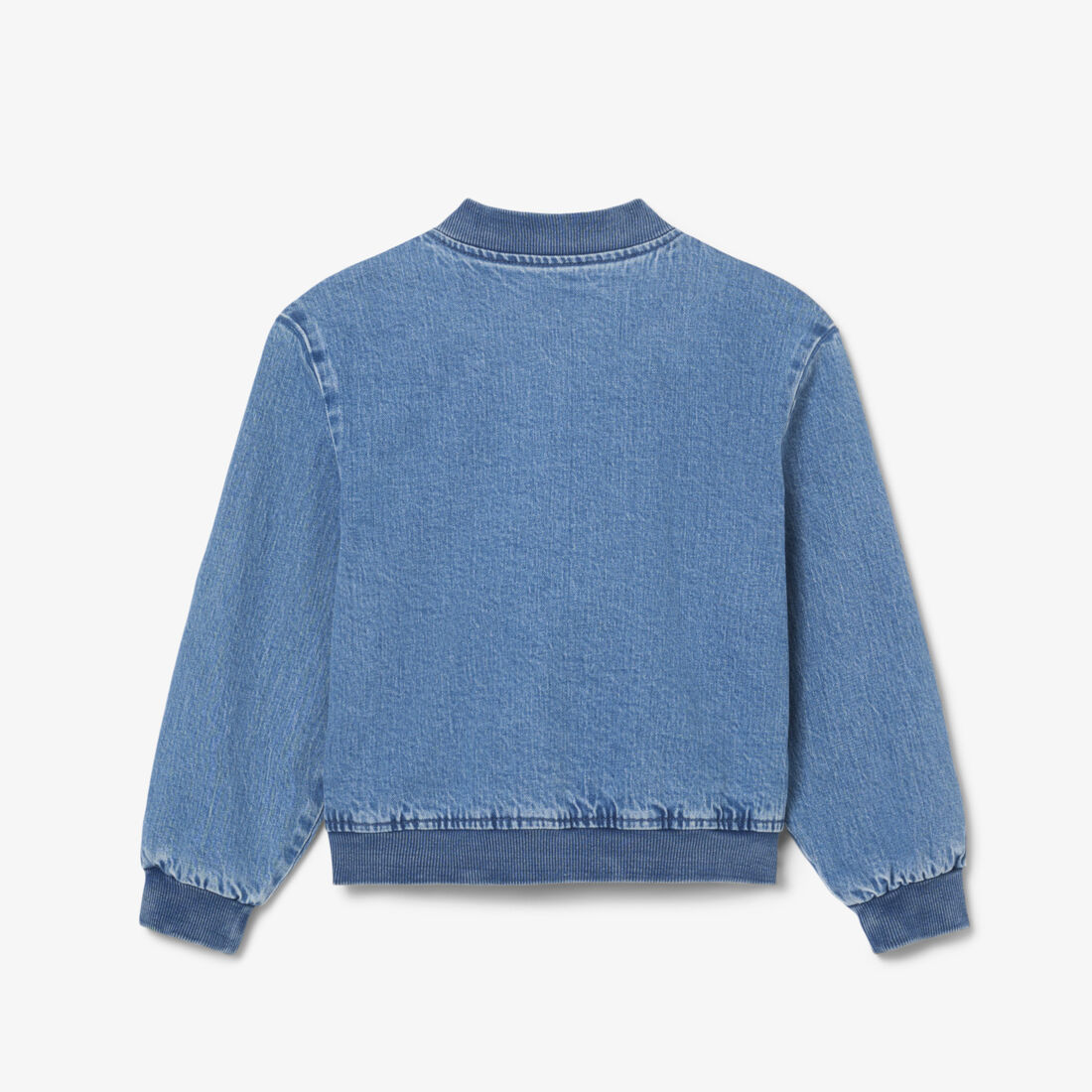 Padded Badge Accent Denim Bomber Jacket lacoste padded badge accent denim bomber jacket