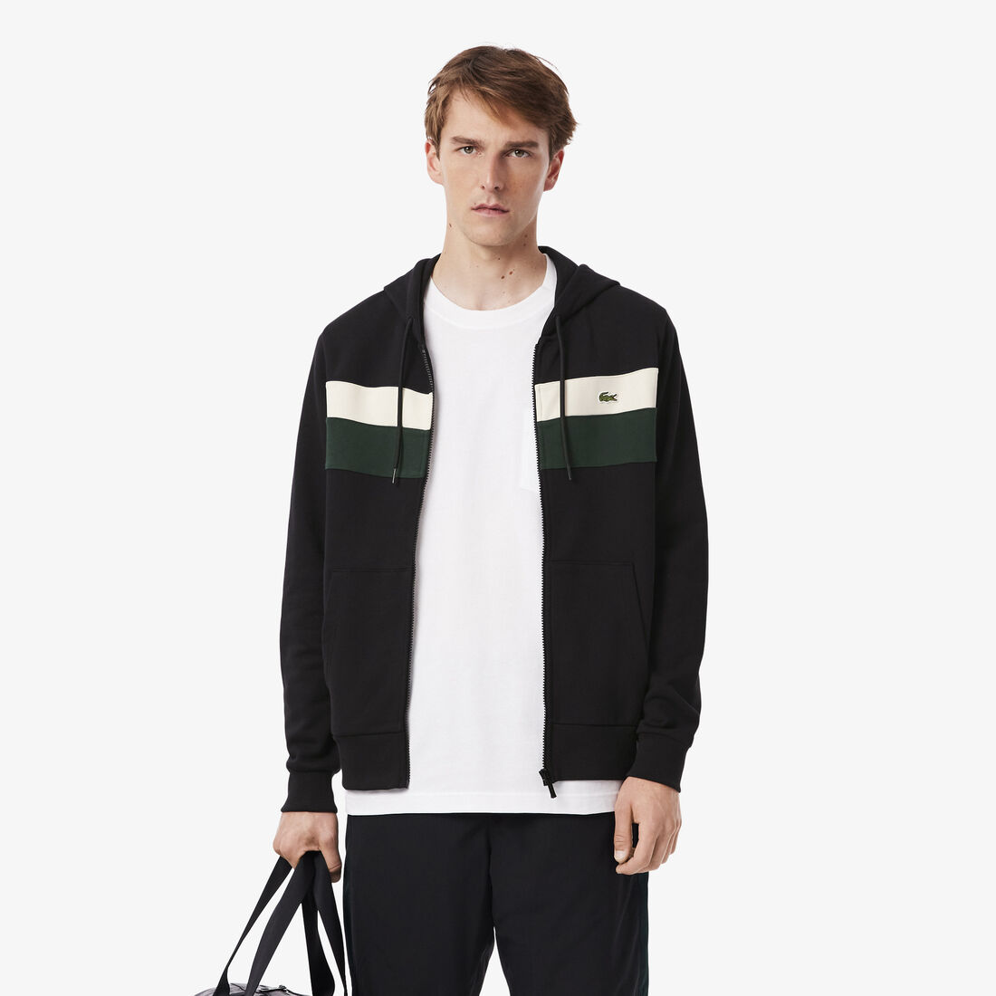 Zipped Colour-Block Hoodie