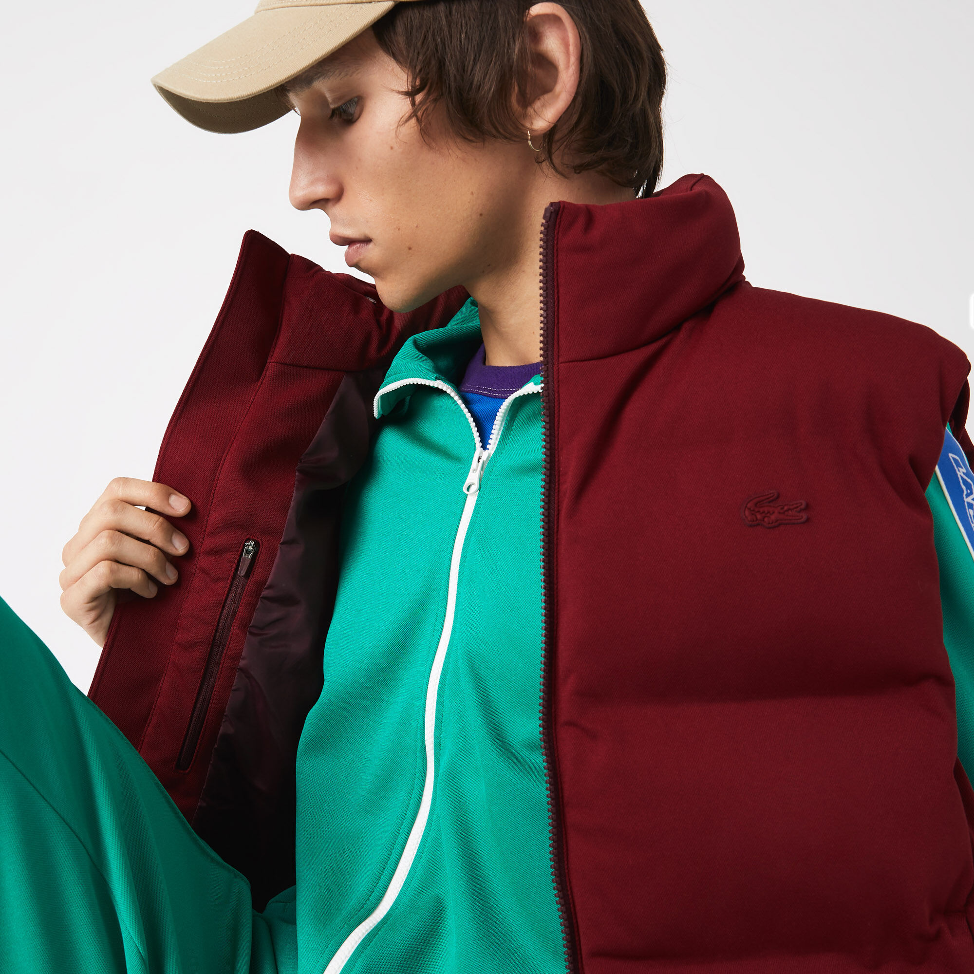Buy Men s Fold Away Hood Short Vest Jacket Lacoste SA