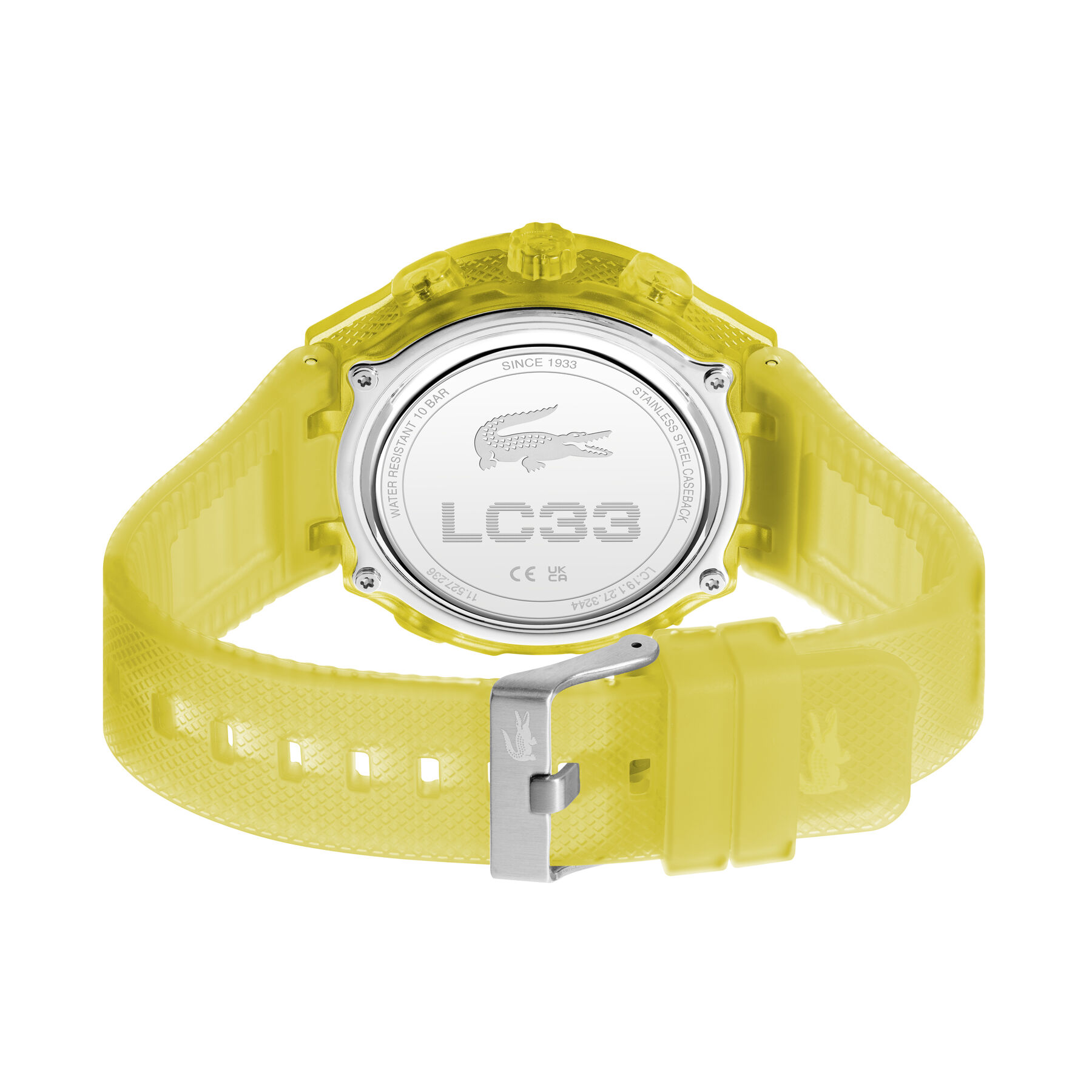 lacoste l33 silicone strap watch