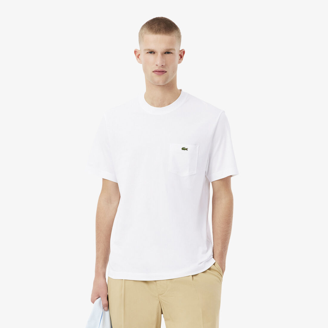 Cotton T-shirt with Breast Pocket