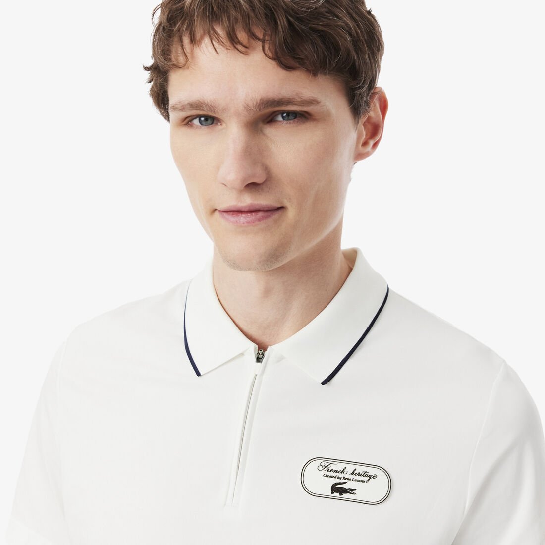 lacoste ultra dry badge accent tennis heritage polo shirt