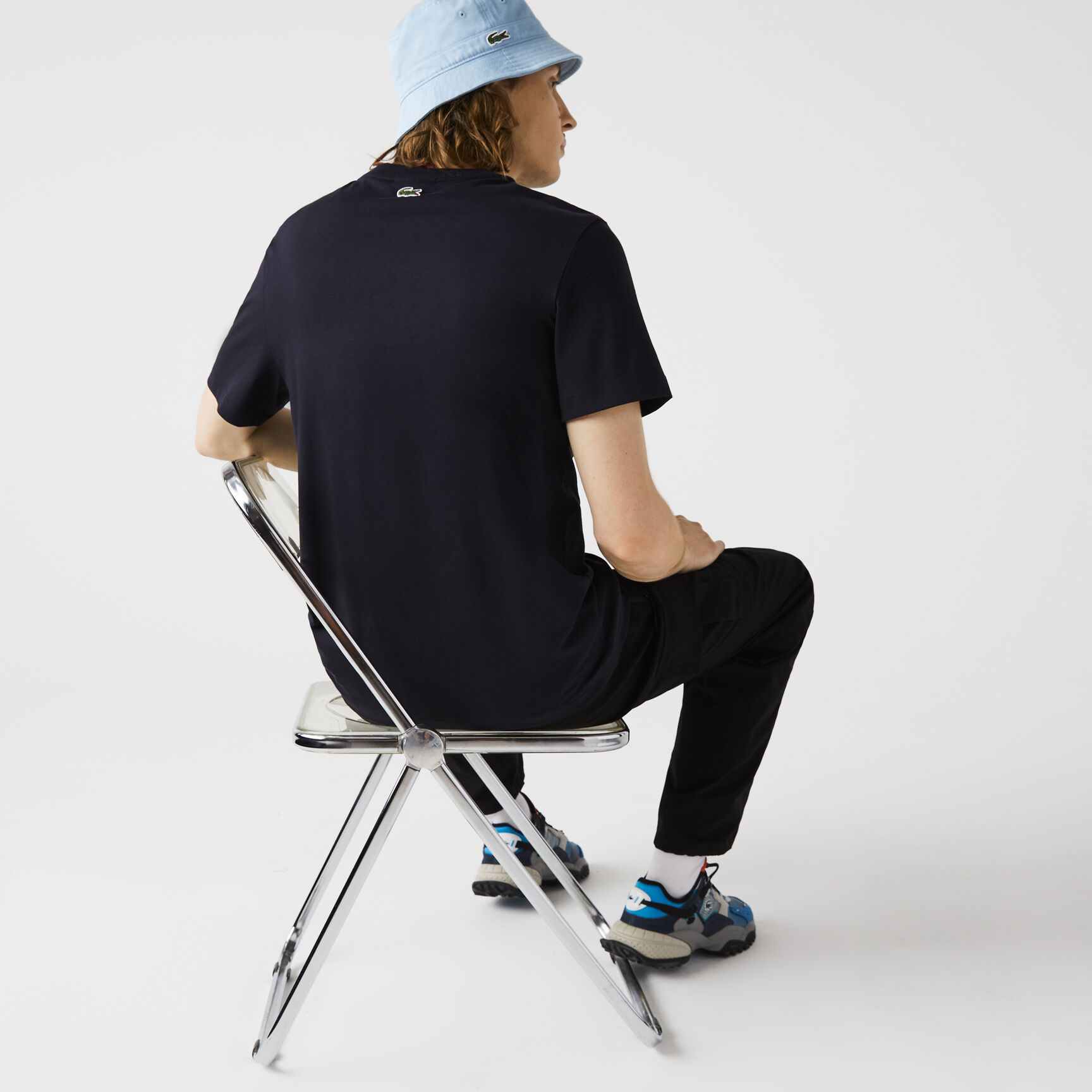 تيشيرت قطني مطبوع برقبة دائرية للرجال