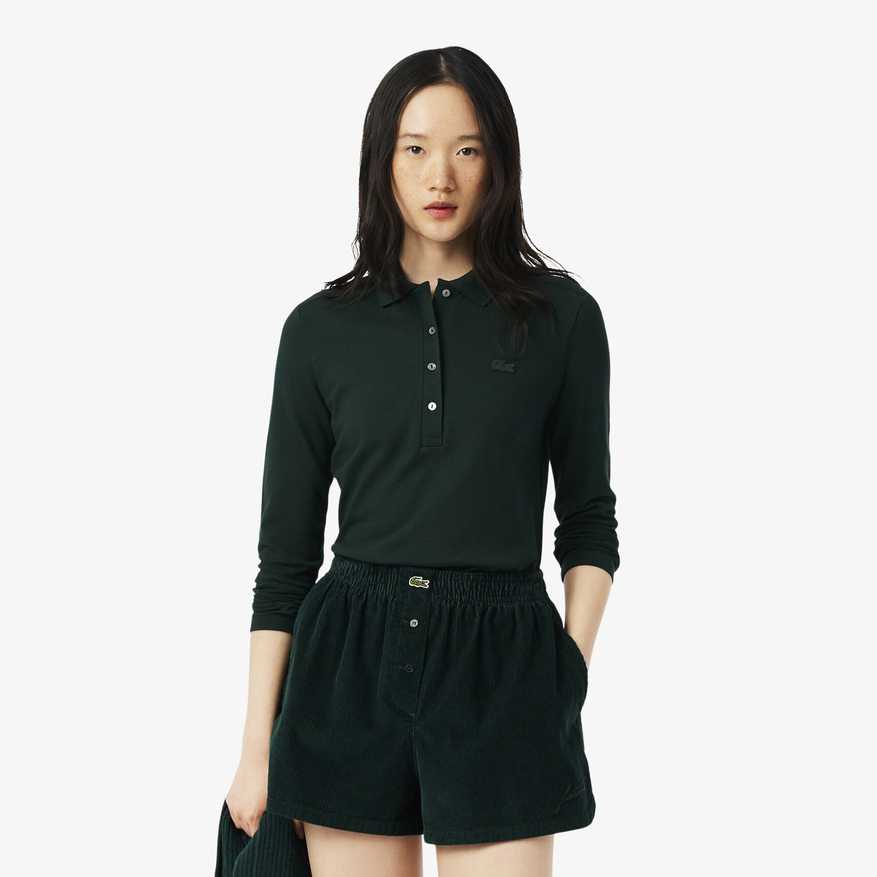 Women's Slim fit Stretch Pique Lacoste Polo Shirt Women's Slim fit Stretch Pique Lacoste Polo Shirt