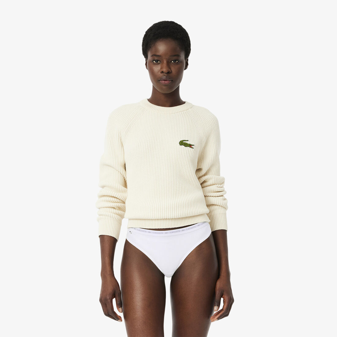 طقم ثونغ قطن مطاطي بتصميم رفيع ، 3 قطع