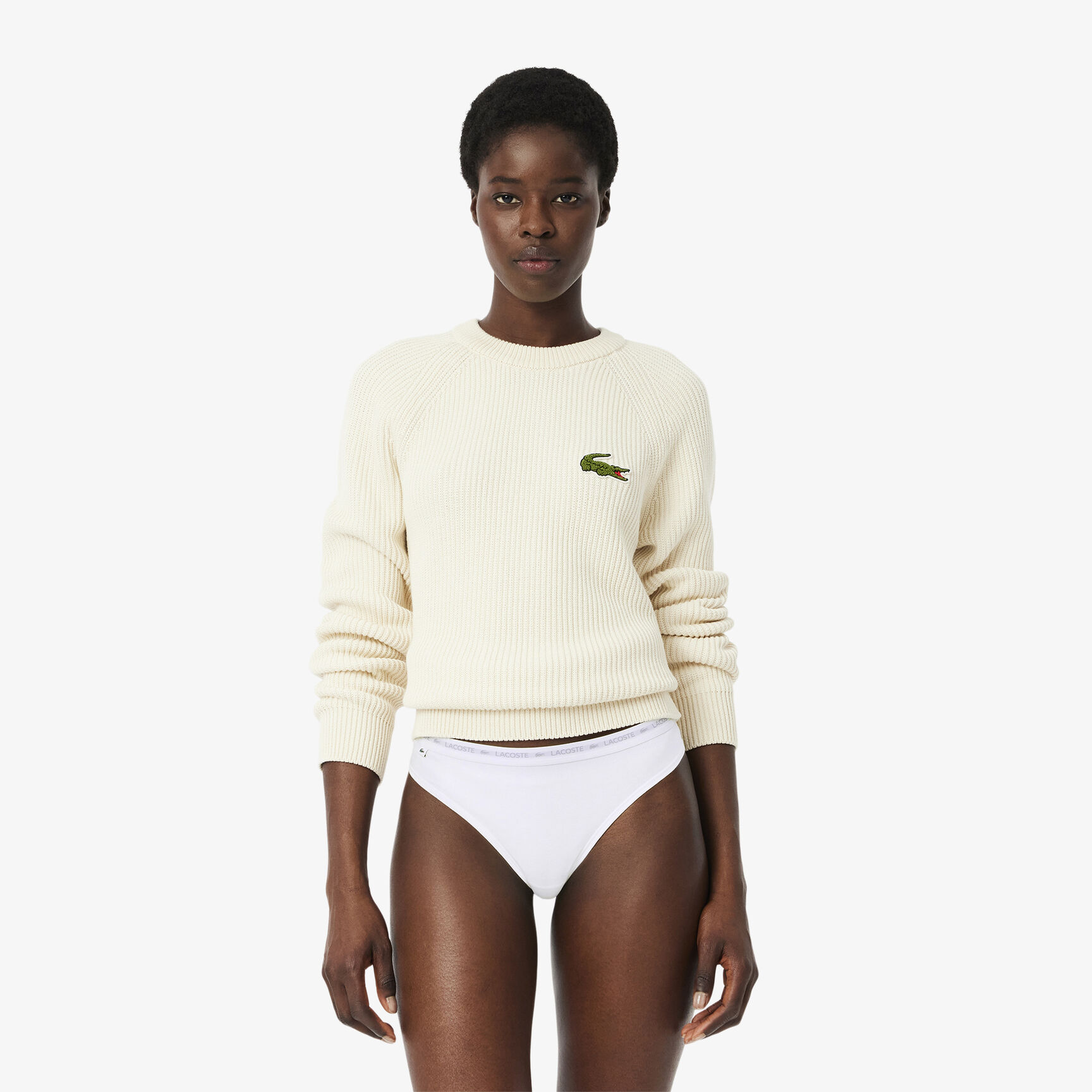 طقم ثونغ قطن مطاطي بتصميم رفيع ، 3 قطع