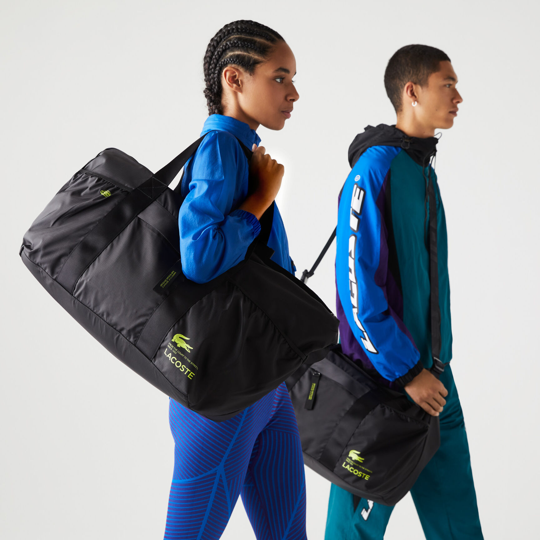 Unisex Lacoste Contrast Branded Weekend Bag Unisex Lacoste Contrast Branded Weekend Bag