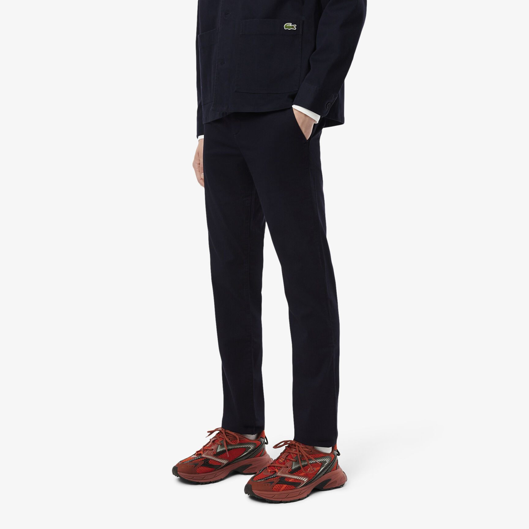 بنطال تشينو قطني مطاطي بقصّة ضيقة