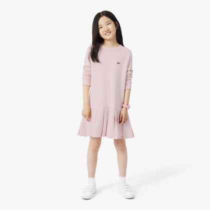 lacoste long sleeved fleece dress