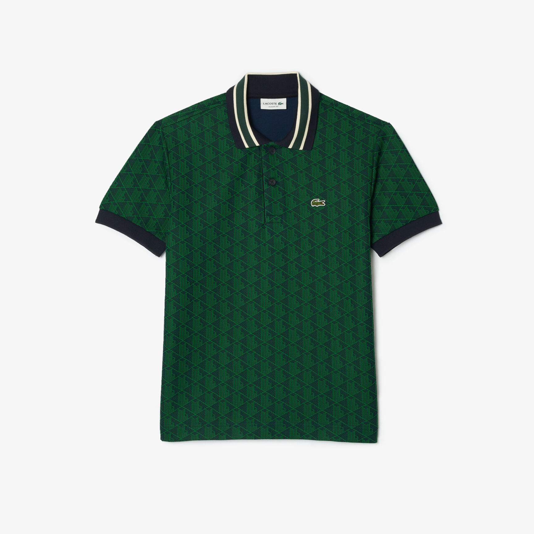 Classic Fit Monogram Jacquard Polo Shirt
