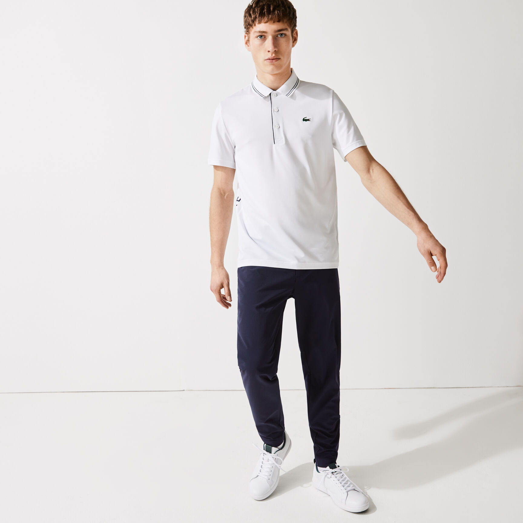 Men's Lacoste SPORT Signature Breathable Golf Polo Shirt