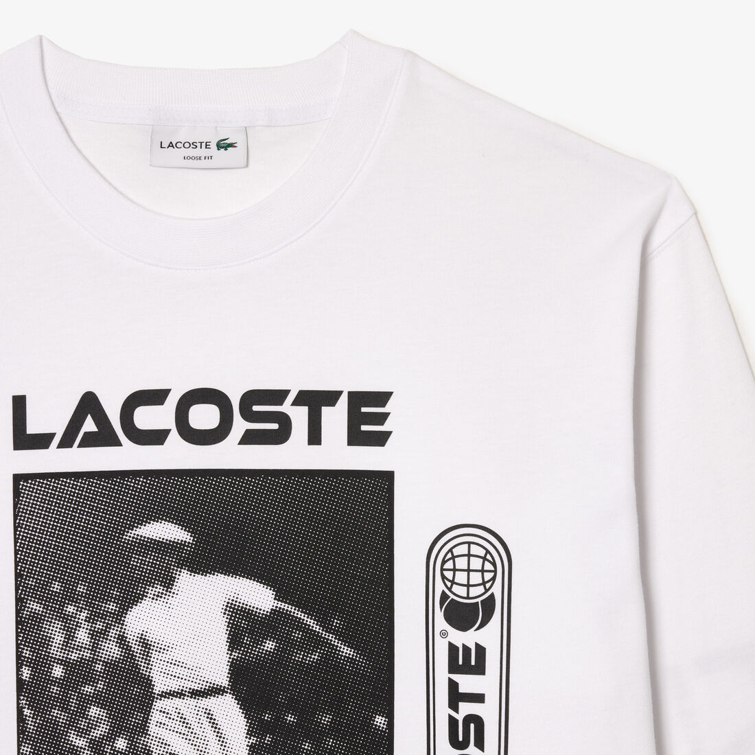 Loose fit T-shirt with Rene Lacoste print Loose fit T-shirt with Rene Lacoste print