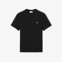 lacoste branded stripe band t shirt