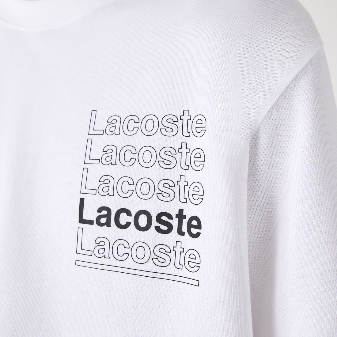 Men's Lacoste L!VE Loose Fit Printed Cotton T-shirt Men's Lacoste L!VE Loose Fit Printed Cotton T-shirt