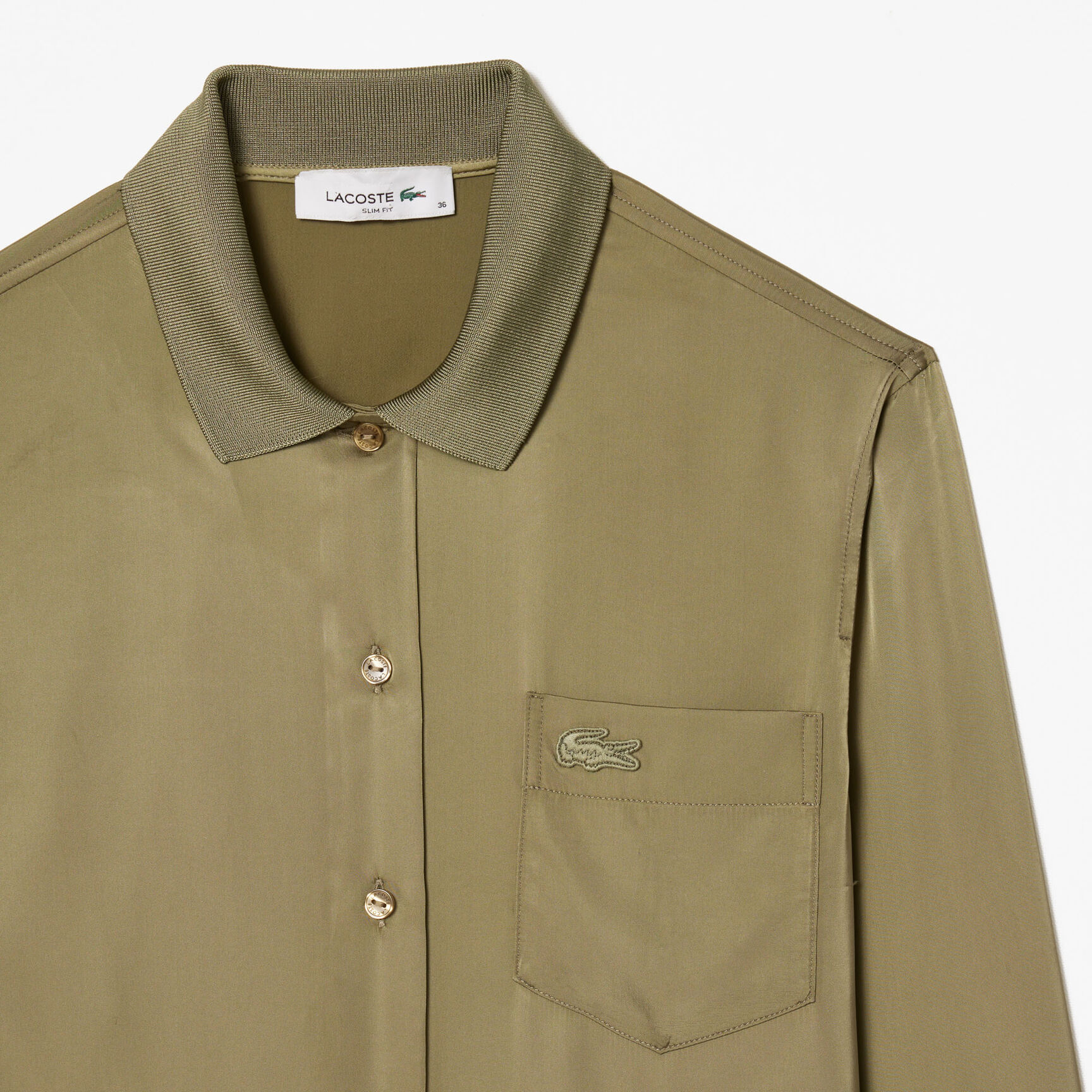 Fluid Ribbed Collar Shirt