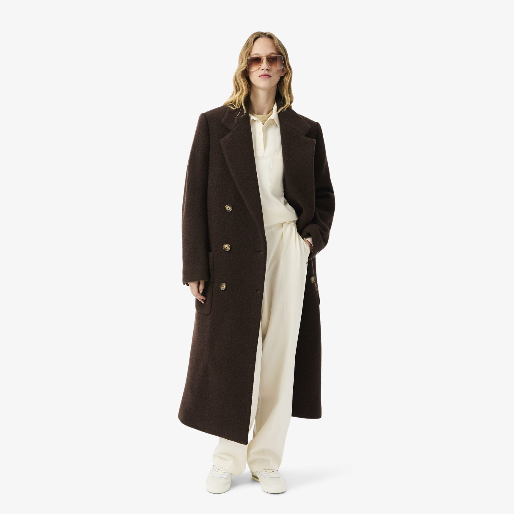 Oversized Polo Style Flannel Shirt