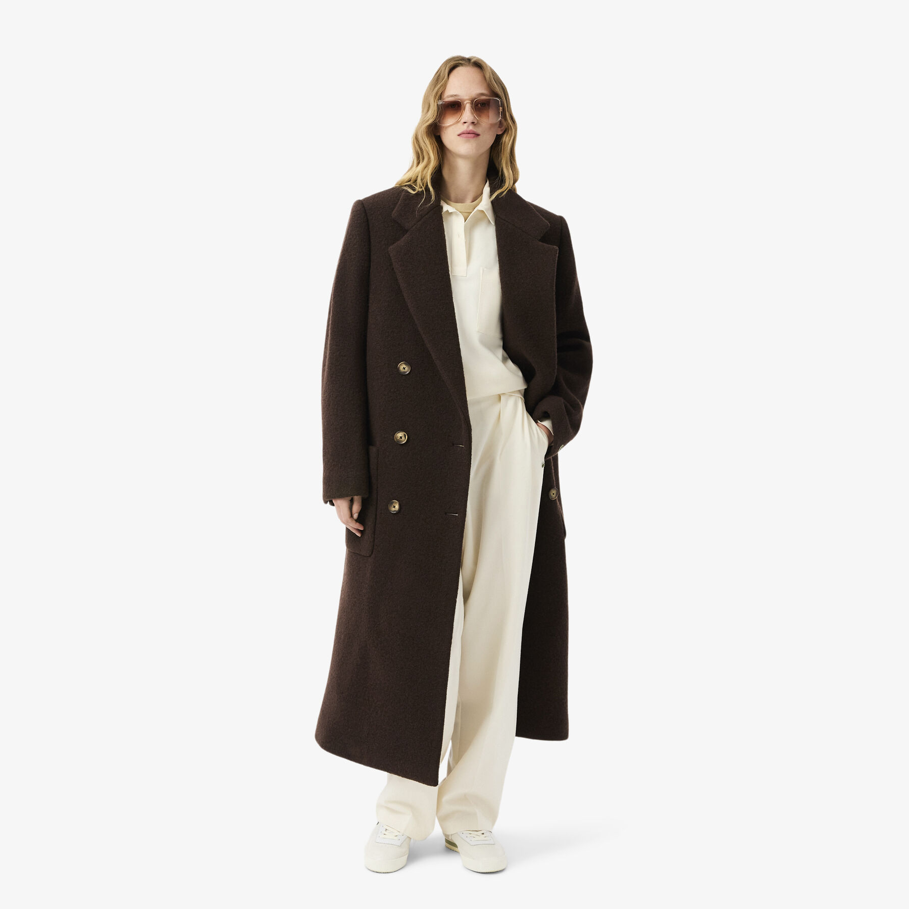 Oversized Polo Style Flannel Shirt lacoste oversized polo style flannel shirt