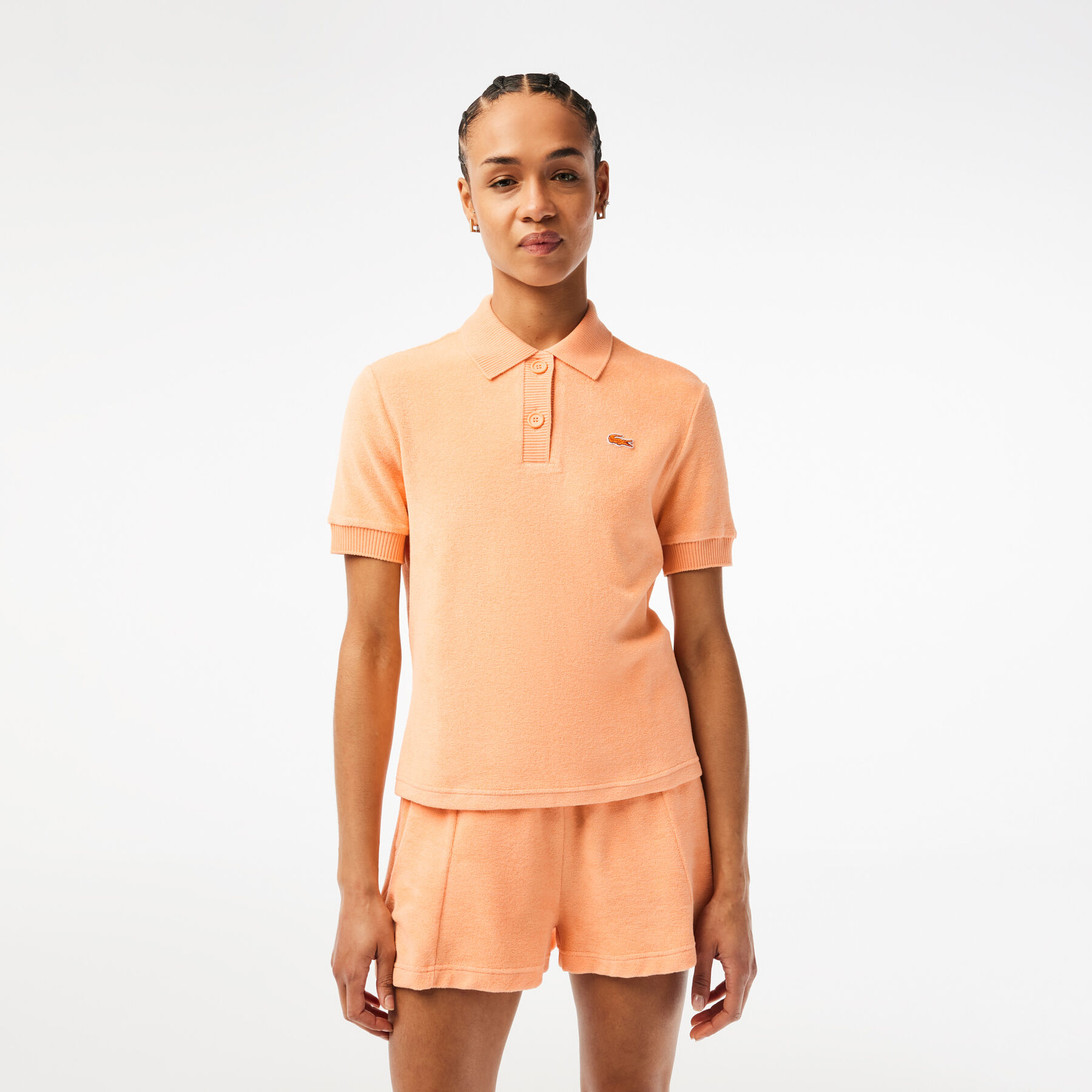 Women's Lacoste Organic Cotton Terry Polo Shirt Women's Lacoste Organic Cotton Terry Polo Shirt