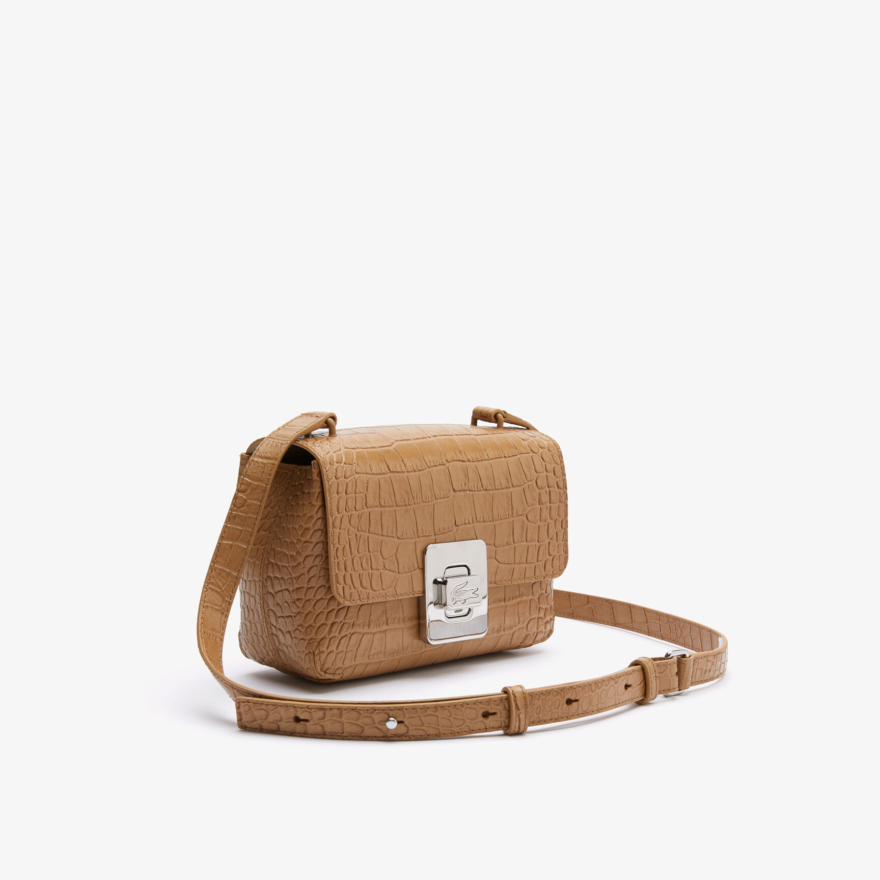 حقيبة يد أميليا جلد منقوش بمشبك معدني للنساء