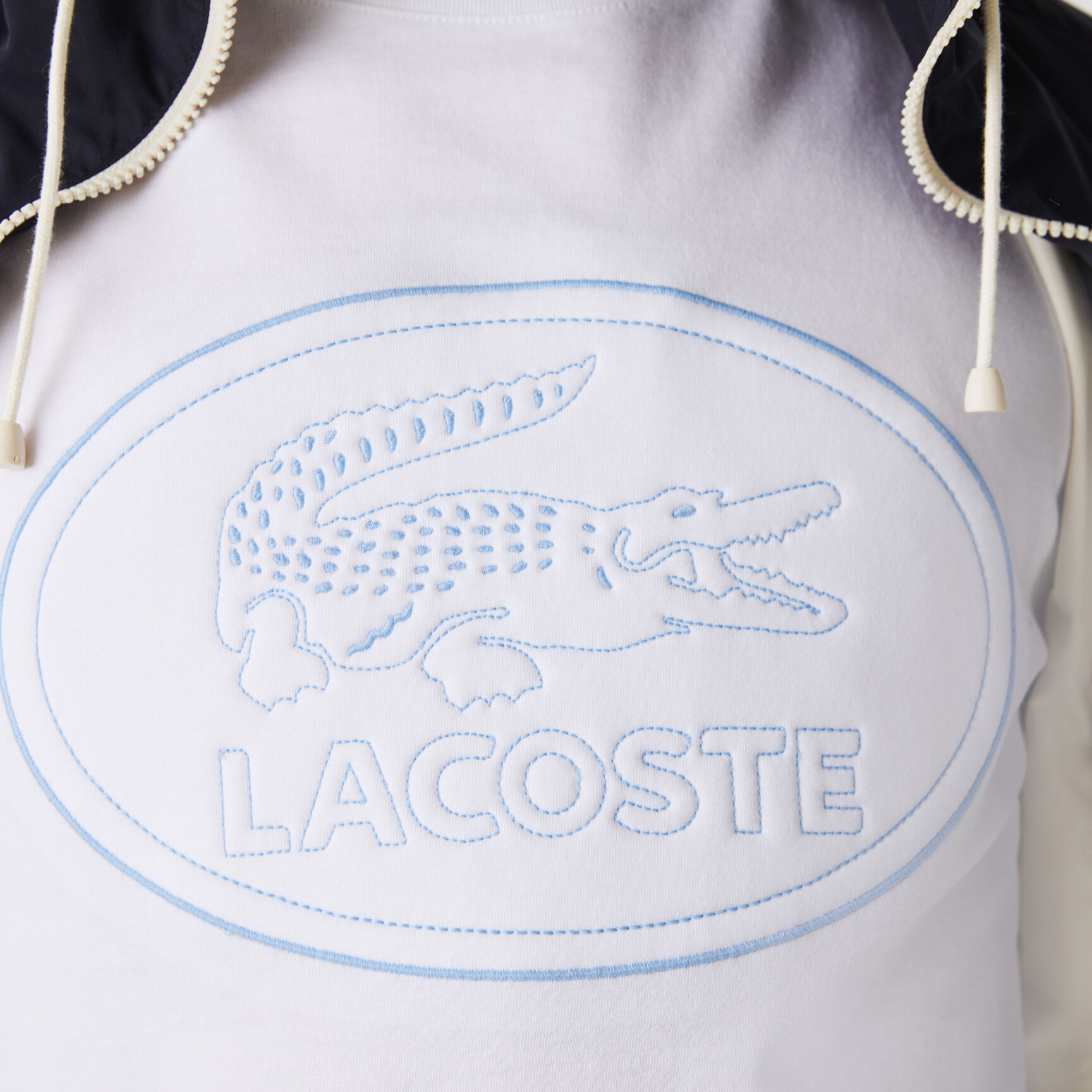 Men's Crew Neck Embroidered Logo Cotton T-shirt