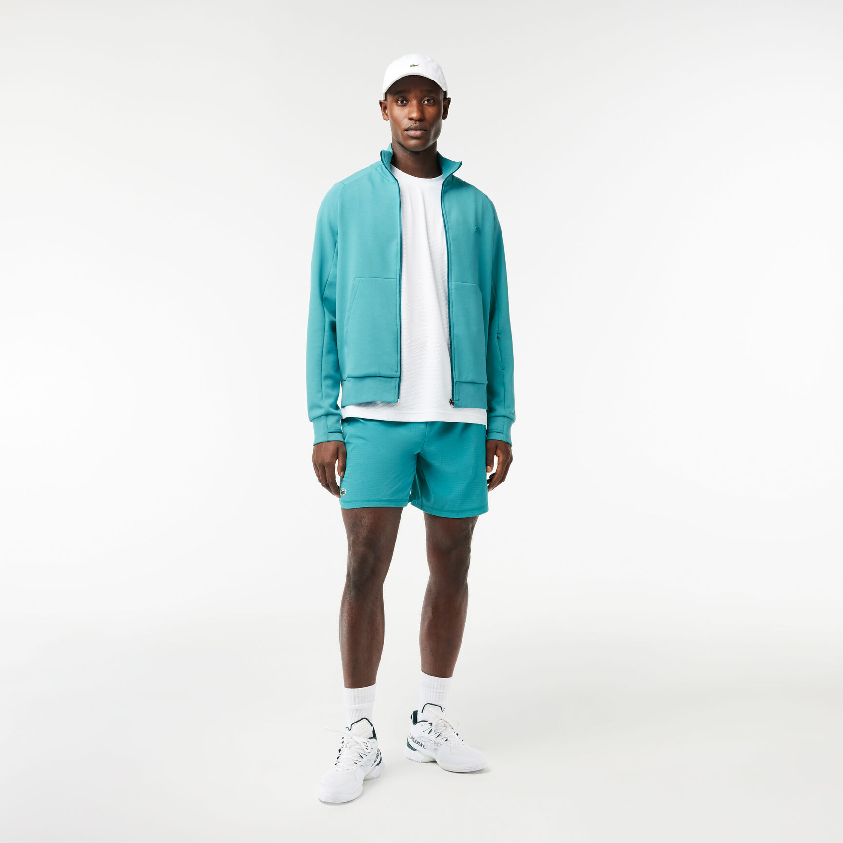 High Neck Zip-Up Sweatshirt