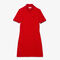 women s lacoste striped neck flowy polo dress