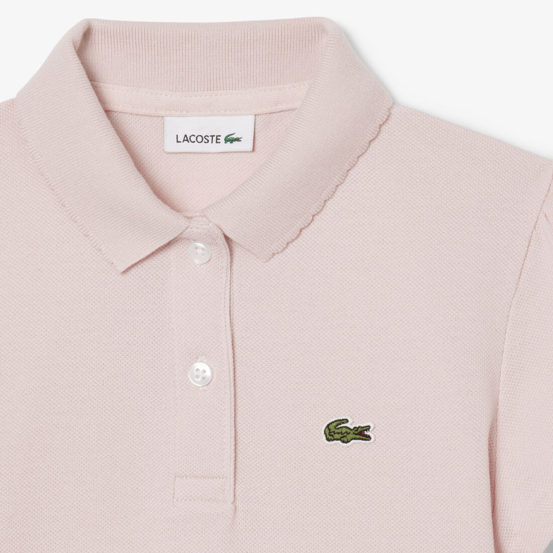 Scalloped Collar Pique Polo Shirt Scalloped Collar Pique Polo Shirt