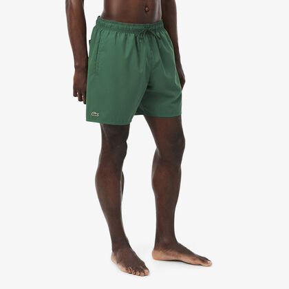 Mid Length Monochrome Swim Trunks