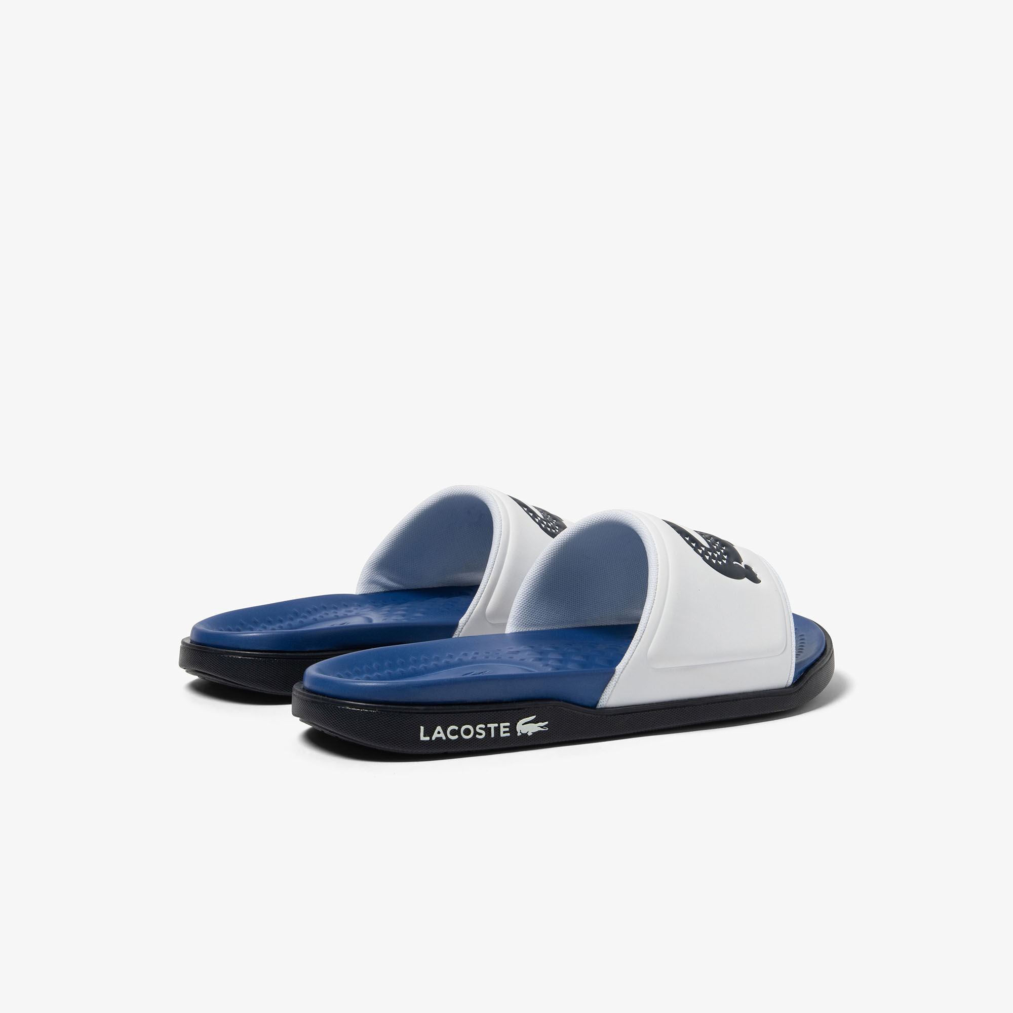 Buy Men s Lacoste Croco Dualiste Synthetic Slides Lacoste SA