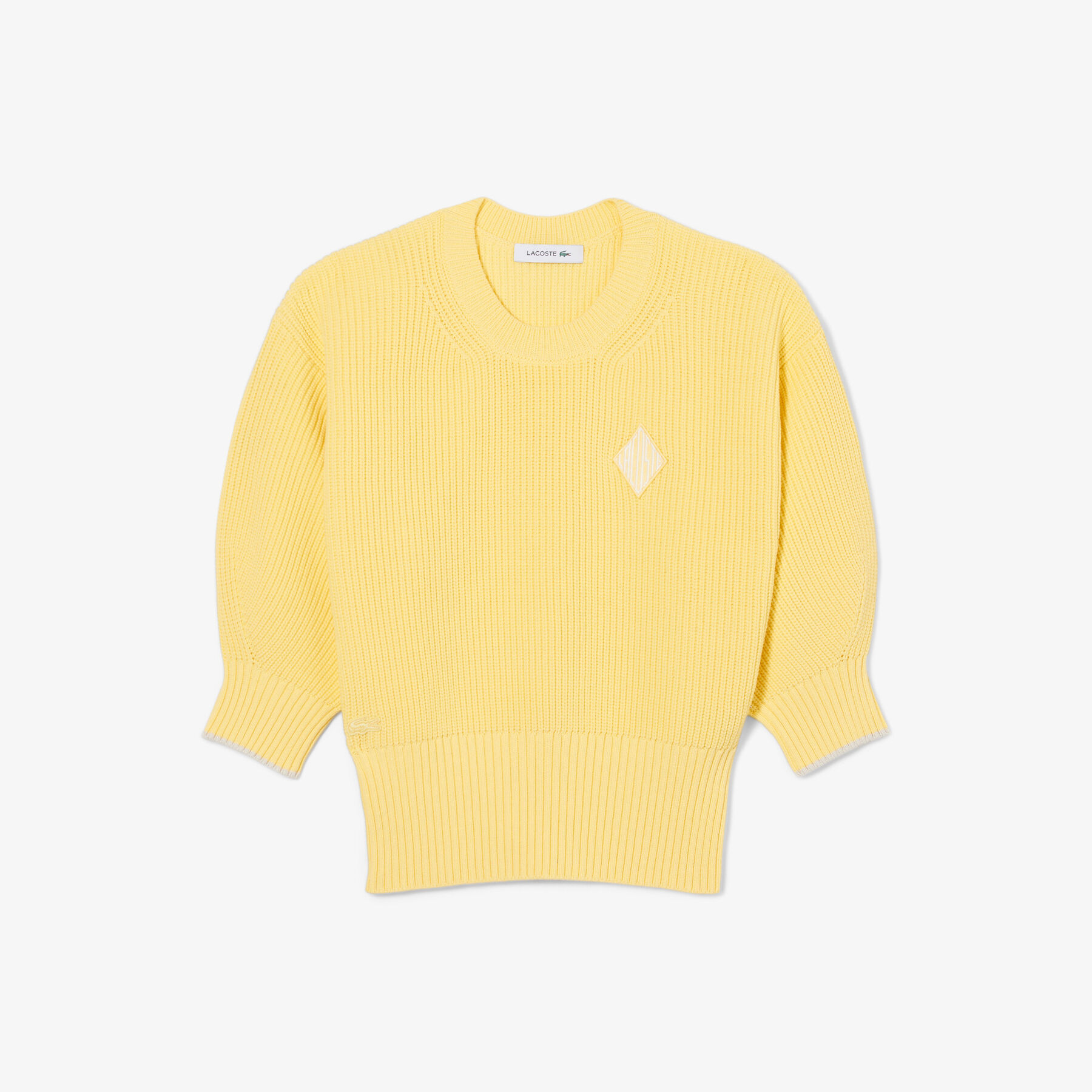 lacoste cotton crew neck sweater