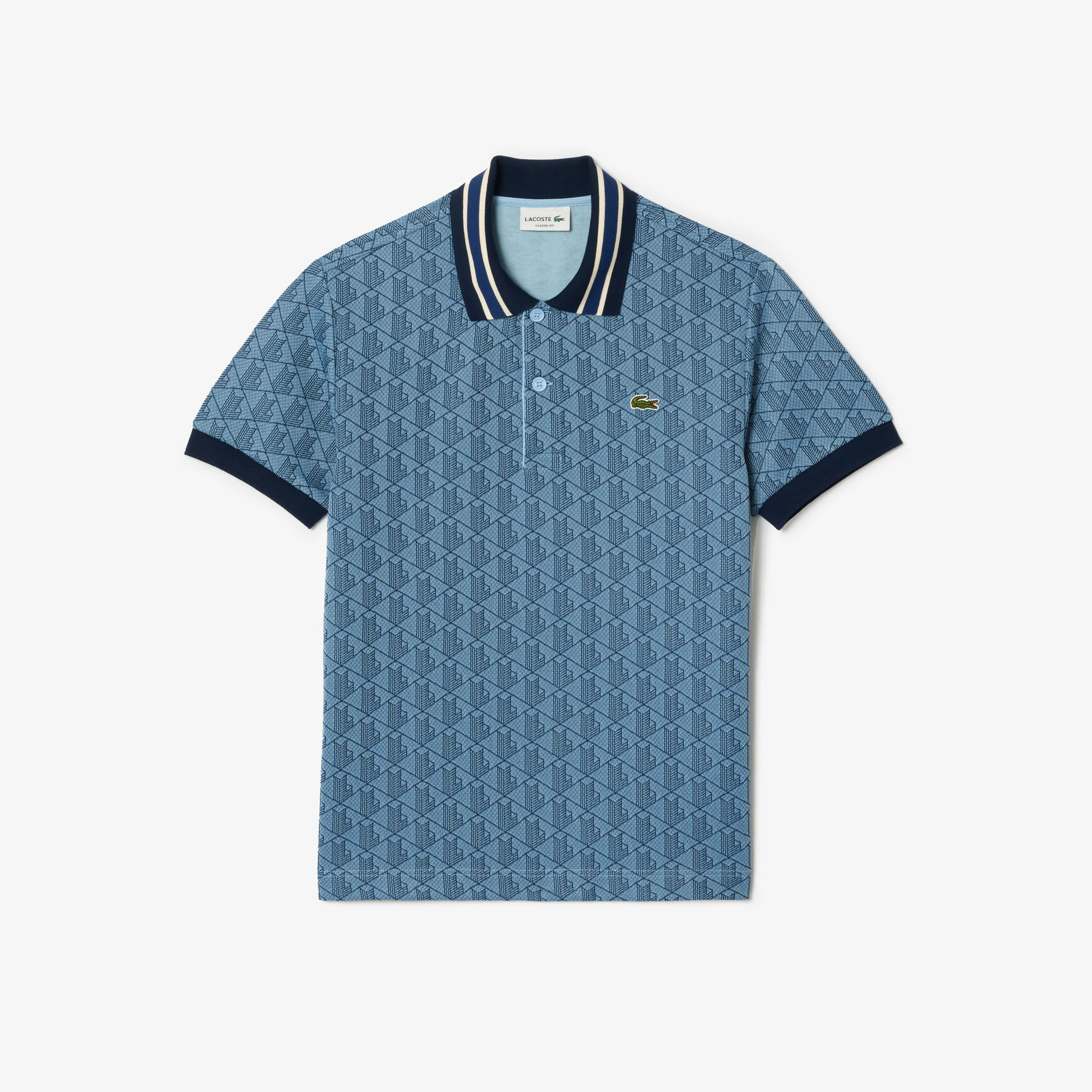 Classic Fit Monogram Jacquard Polo Shirt