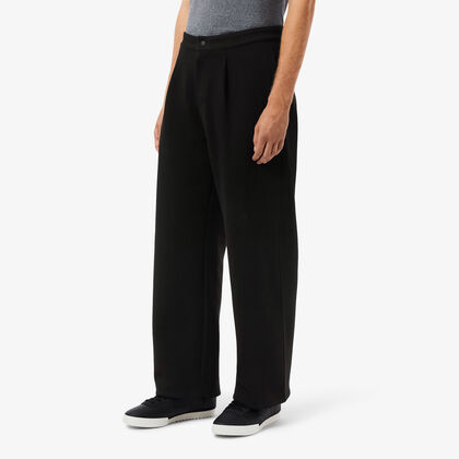 Loose Fit Pique Pleated Pants