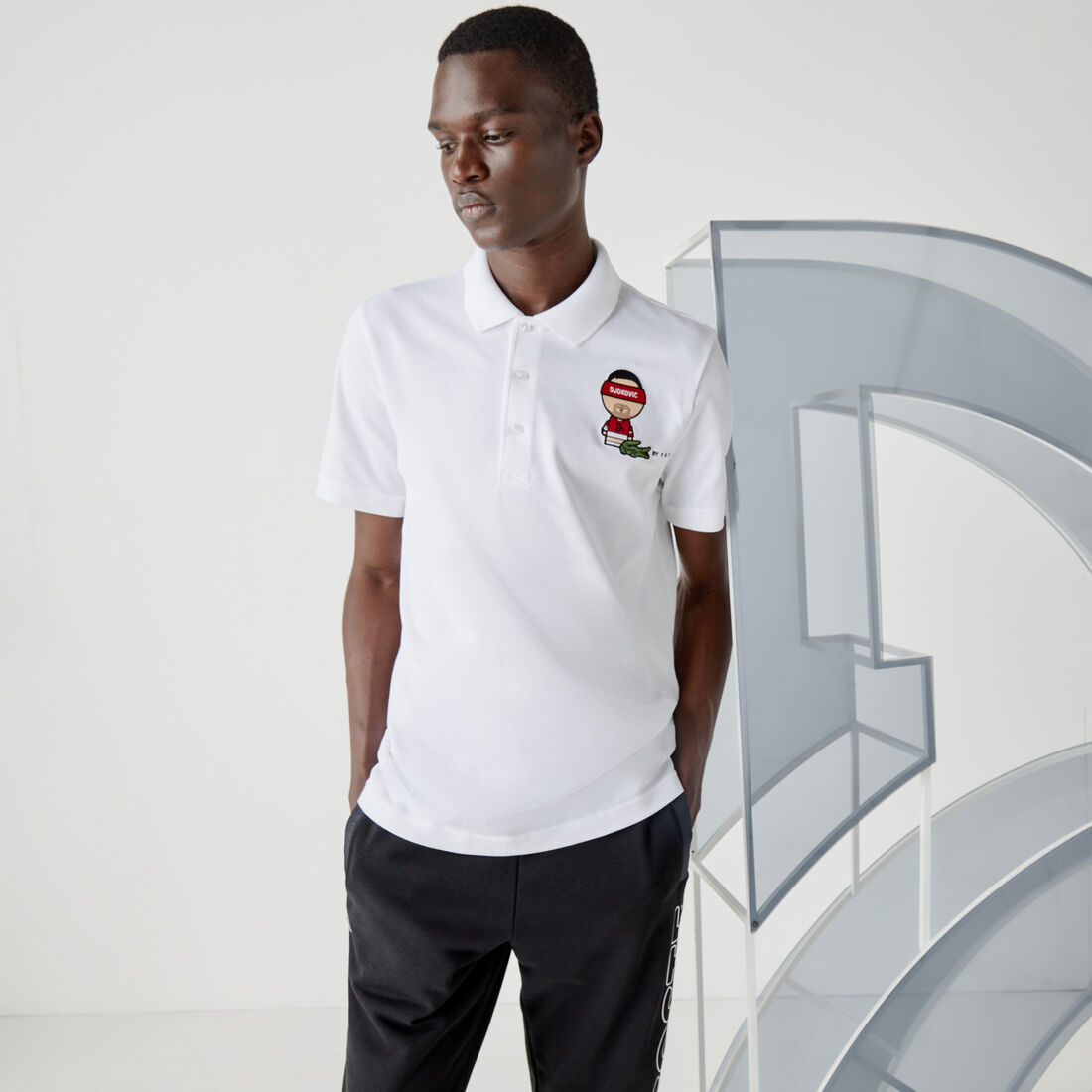 Men's Lacoste SPORT Collab Youssef SY Cotton Piqué Polo Shirt