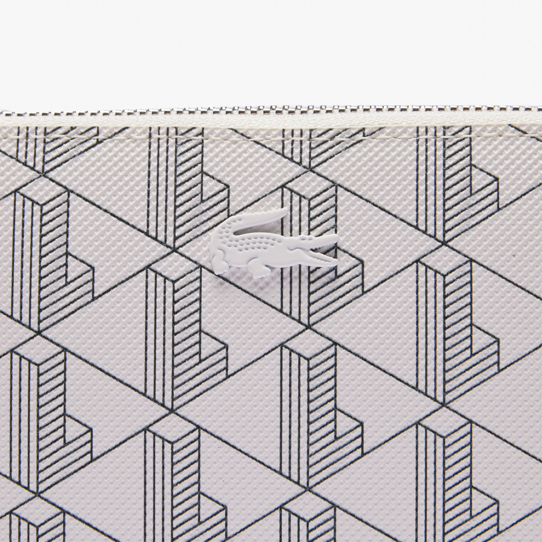 Women's Lacoste Monogram Print Zip Wallet