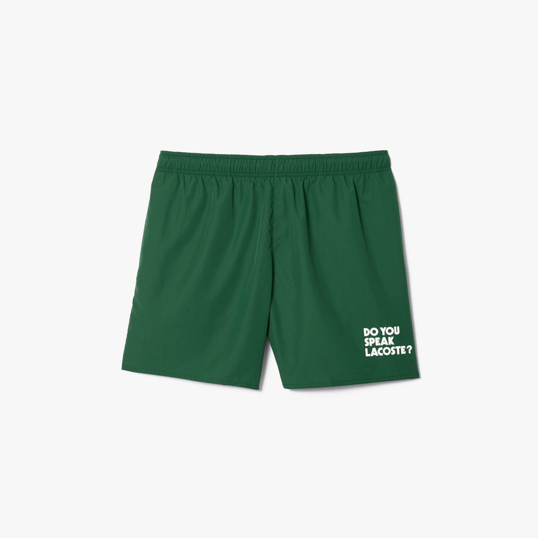 Mid Length Slogan Swim Trunks