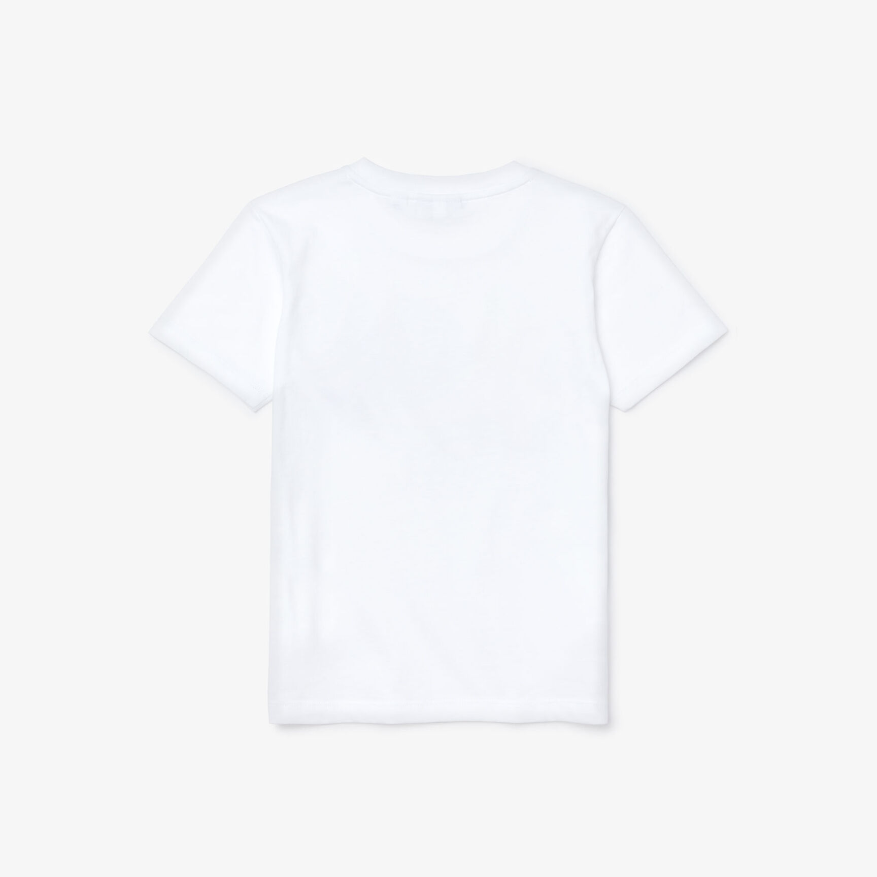 تي شيرت قطن مع شعار التمساح متعدد الألوان بفتحة رقبة مستديرة للأولاد