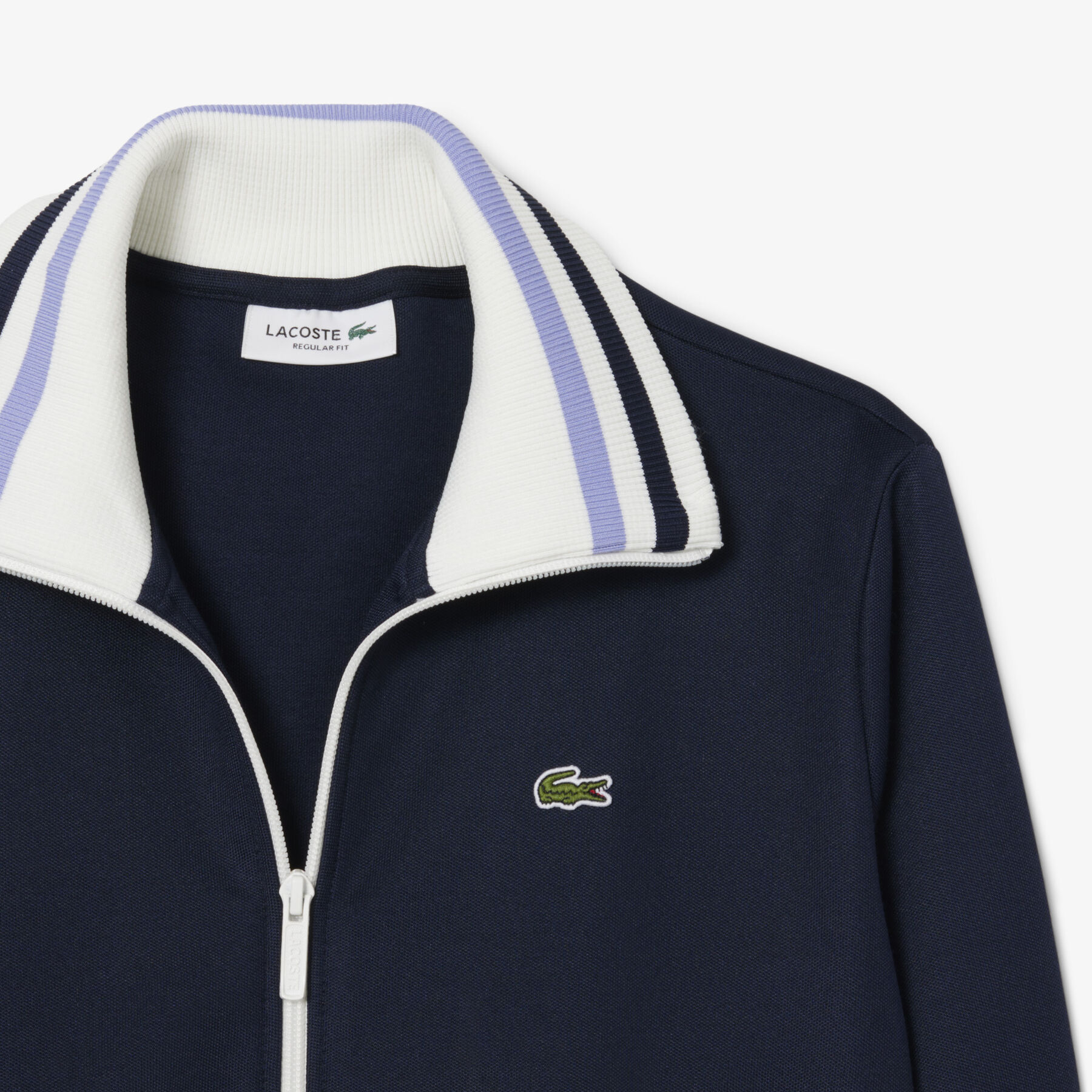 Zipped Stripe Accent Sweatshirt Zipped Stripe Accent Sweatshirt