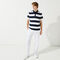 men s lacoste sport striped breathable stretch golf polo shirt