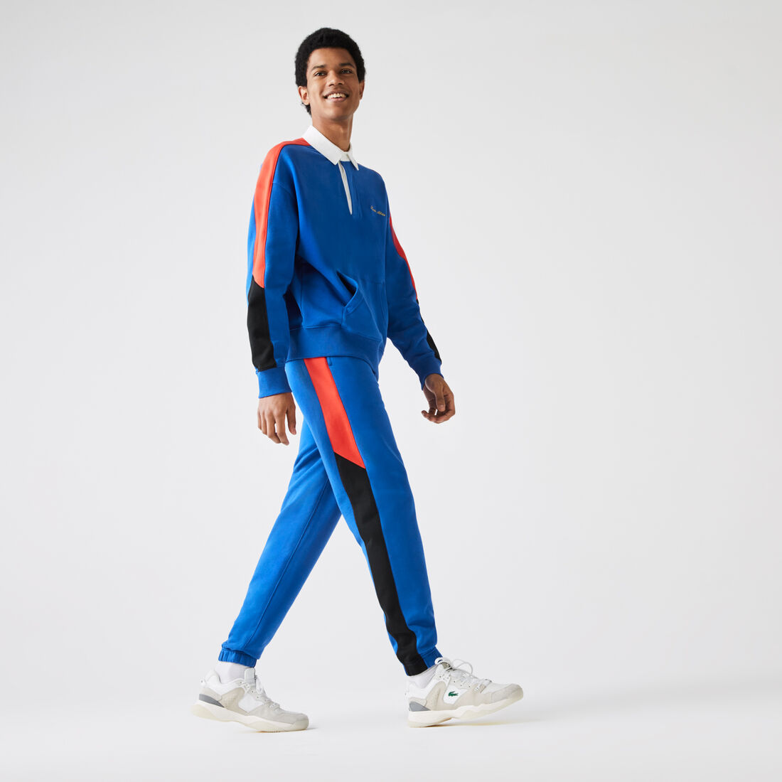 Men's Lacoste LIVE Golden Embroidery Bicolour Tracksuit Pants Men's Lacoste LIVE Golden Embroidery Bicolour Tracksuit Pants