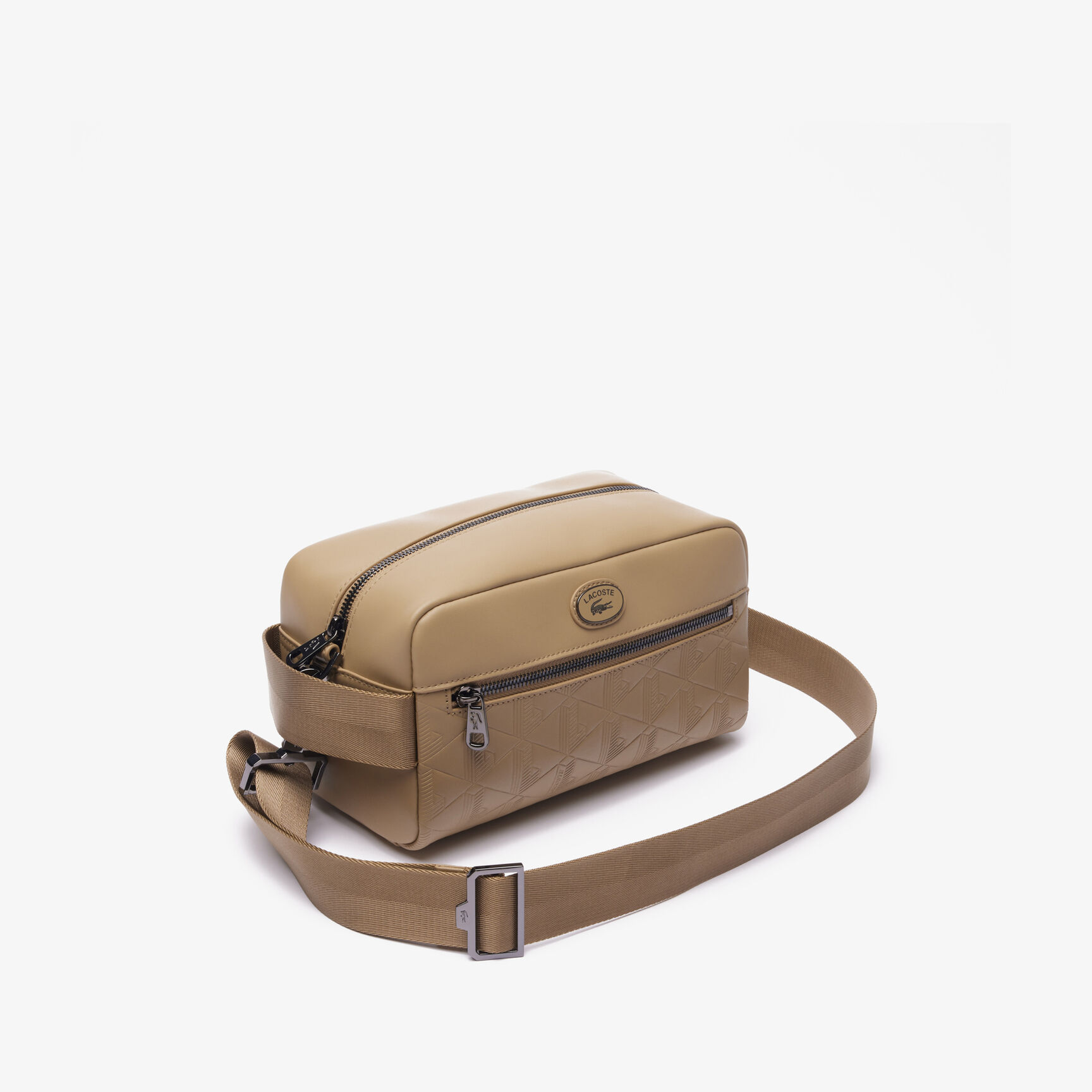 Leather Monogram Print Pouch Purse Leather Monogram Print Pouch Purse