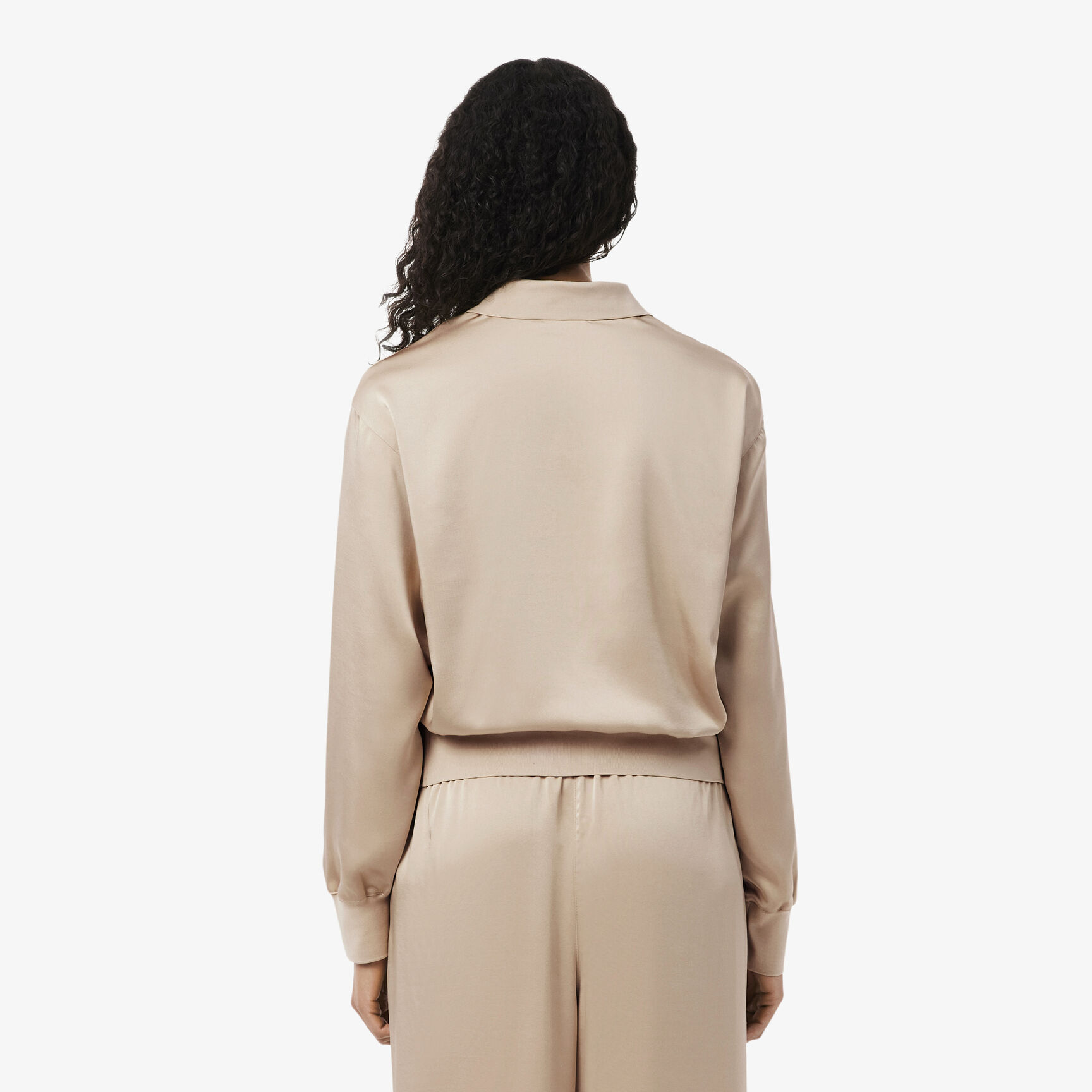 Relaxed Fit Satin Polo Shirt