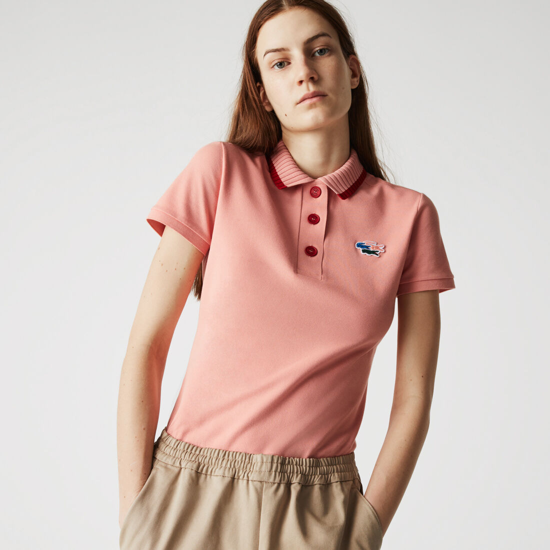 بولو Lacoste النسائي من قطن بيكيه العضوي