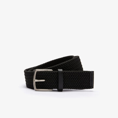 Men's Lacoste Engraved Buckle Stretch Knitted Belt