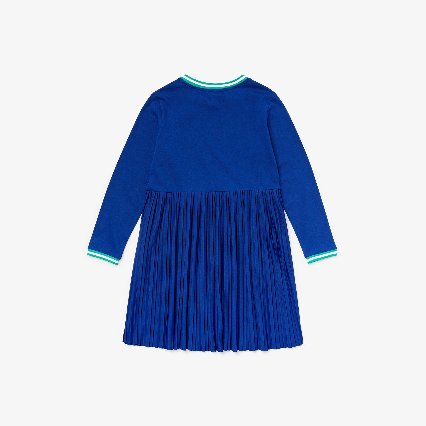Girls' Crew Neck Pleated Cotton Dress lacoste girls crew neck pleated cotton dress
