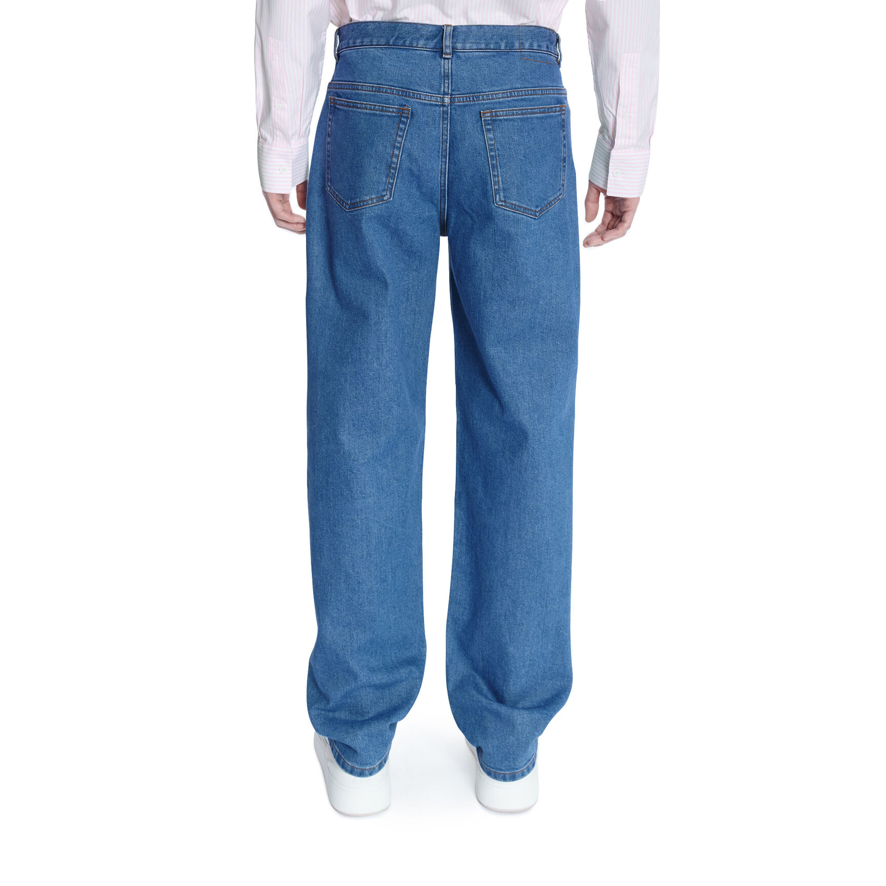 بنطال جينز بخصر منخفض للجنسين مجموعة Lacoste x A.P.C.&lrm;